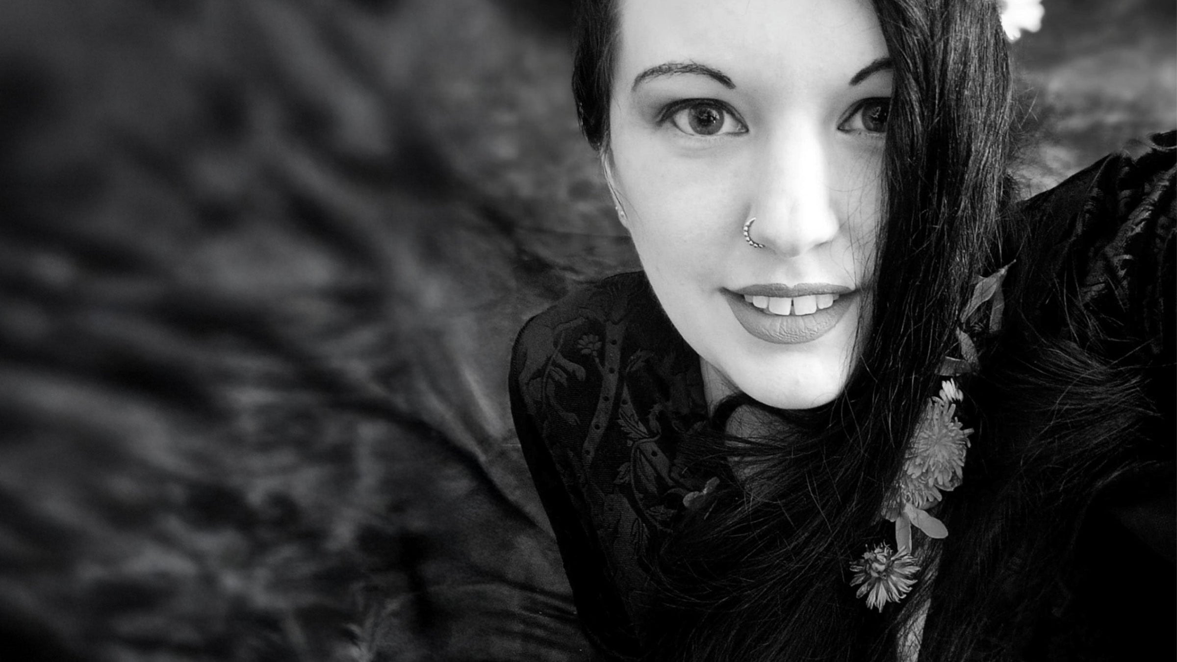 Black/white portrait of Alexandra Chapman, People's Bead winner 2025