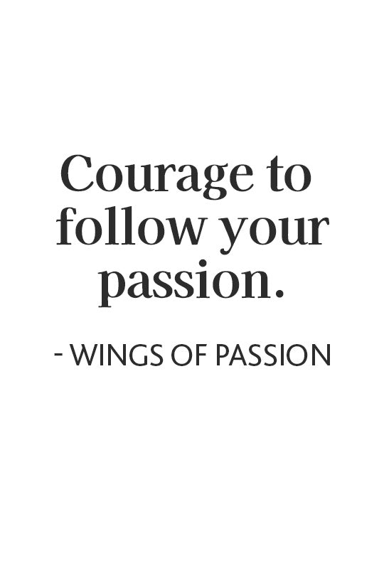 Courage to follow your passion - story of the Wings of passion bead