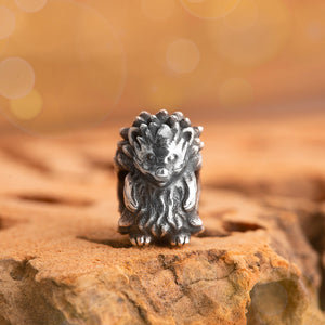 The official Trollbeads Club bead for 2023: The Shielding Hedgehog in sterling silver